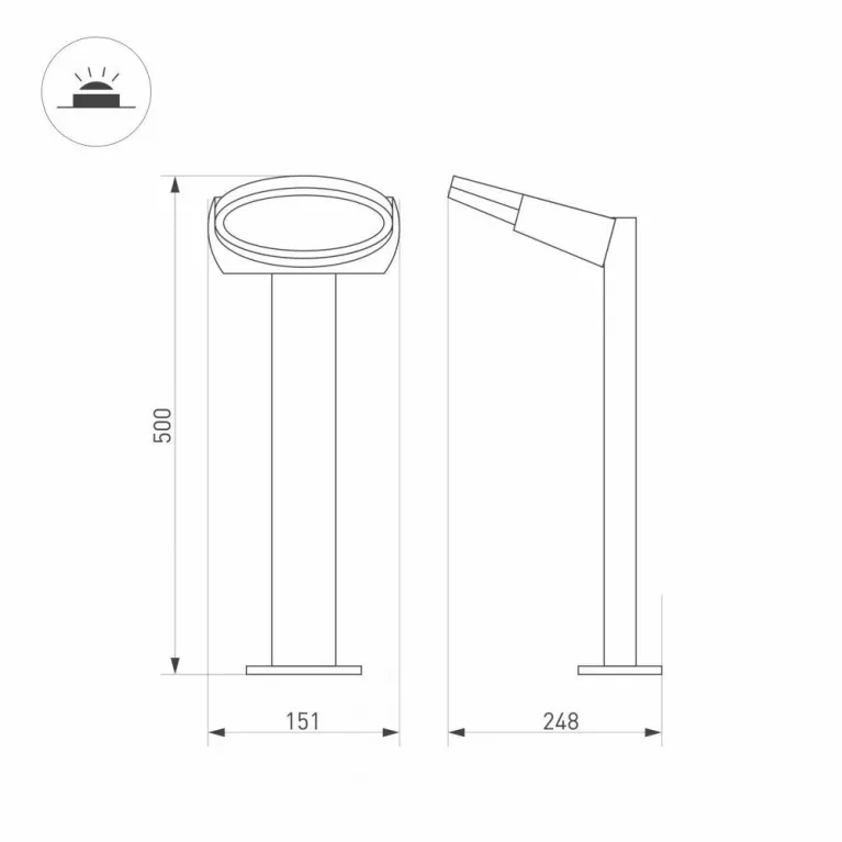 Уличный светодиодный светильник Arlight LGD-Eye-Boll-H500-6W Warm3000 029982 в Нижнем Новгороде