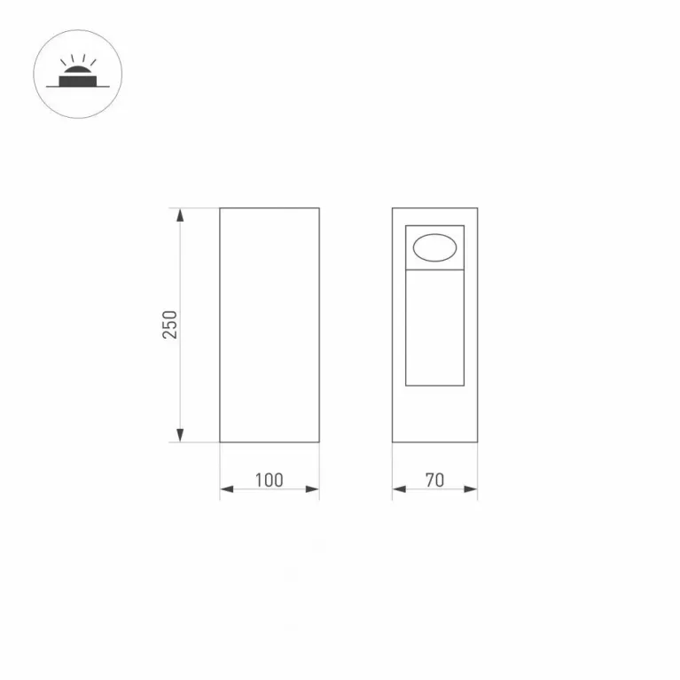 Уличный светодиодный светильник Arlight LGD-Mark-Boll-H250-7W Warm3000 029975 в Нижнем Новгороде