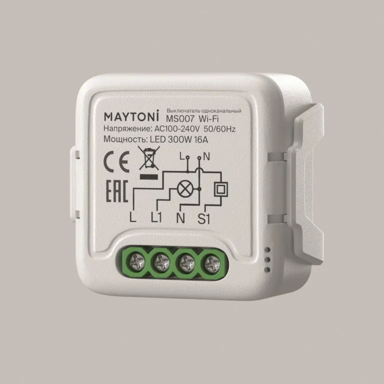 Wi-Fi выключатель одноканальный Maytoni Lighting control MS007 в Нижнем Новгороде