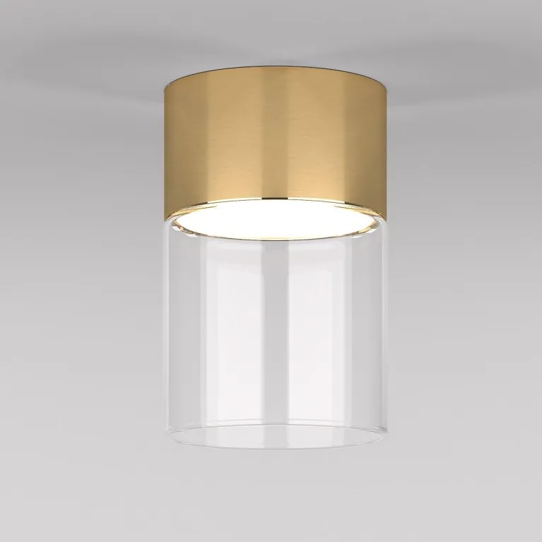 Потолочный светодиодный светильник Elektrostandard Lumen 25047/LED 10W 4000К латунь/прозрачный a0647 в Нижнем Новгороде