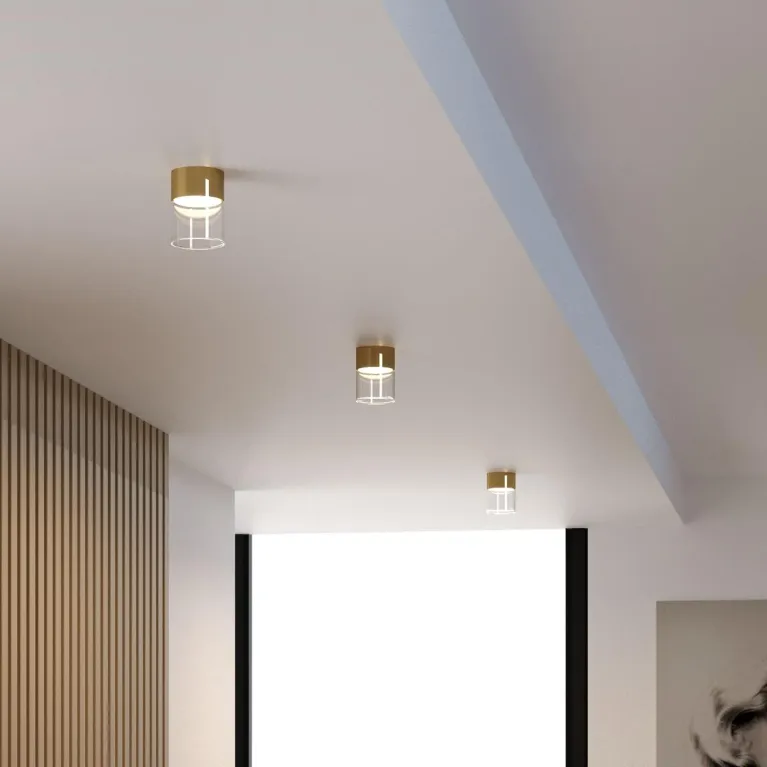 Потолочный светодиодный светильник Elektrostandard Lumen 25047/LED 10W 4000К латунь/прозрачный a0647 в Нижнем Новгороде