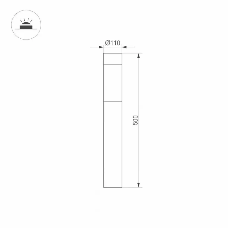 Уличный светодиодный светильник Arlight LGD-Stem-Boll-H500-10W Warm3000 029966 в Нижнем Новгороде