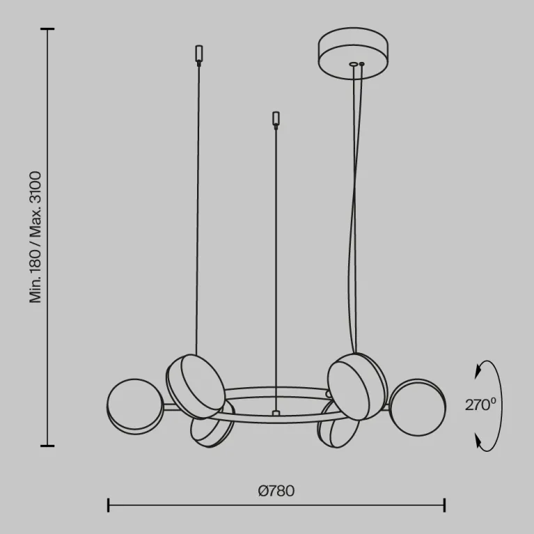 Подвесная люстра Maytoni Mind MOD299PL-L60BS3K в Нижнем Новгороде