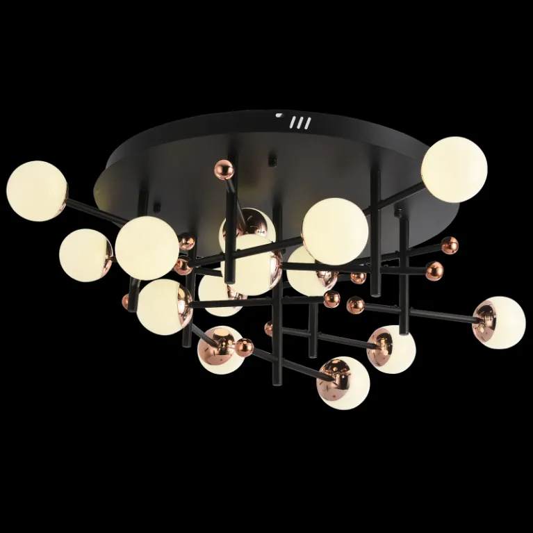 Потолочная люстра Natali Kovaltseva LED LAMPS 81344 GOLD BLACK в Нижнем Новгороде