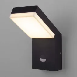 Уличный настенный светодиодный светильник Elektrostandard Sensor 1541 Techno Led черный 469038917501