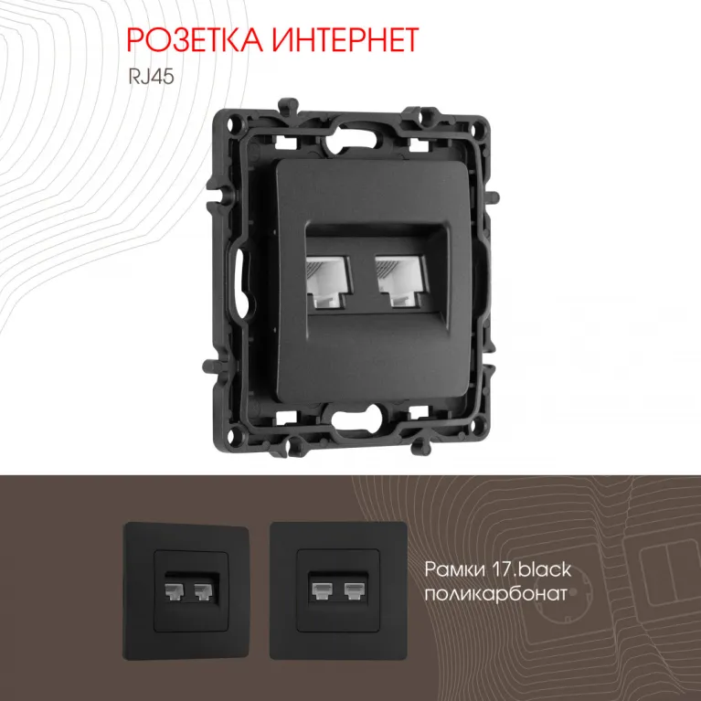 Розетка RJ45 Arte Milano 217.45-2.black в Нижнем Новгороде