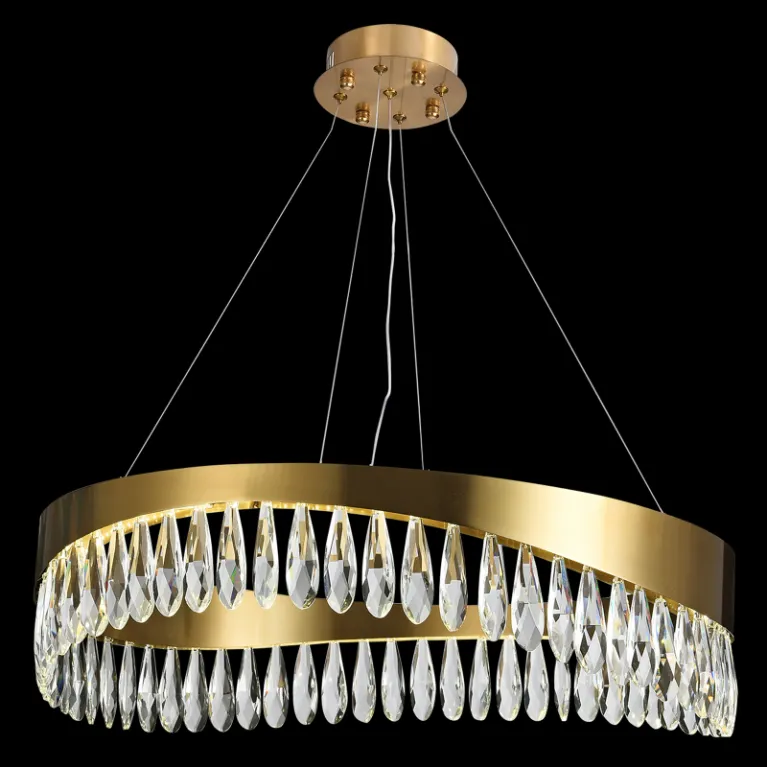 Подвесная люстра Natali Kovaltseva LED LAMPS 81356 GOLD SATIN в Нижнем Новгороде