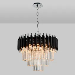 Подвесная люстра Natali Kovaltseva DARIAN 76017/5C CHROME BLACK