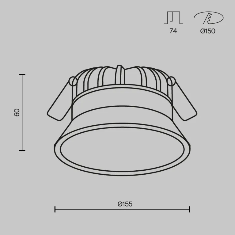 Встраиваемый светильник Maytoni Technical Downlight Okno DL055-18W3-4-6K-W в Нижнем Новгороде