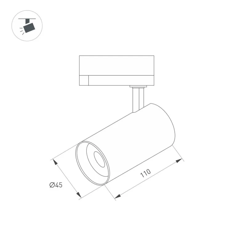 Трековый светодиодный светильник Arlight LGD-SPOT-2TR-R45-7W Day4000 (GD, 24 deg, 230V) 042543 в Нижнем Новгороде