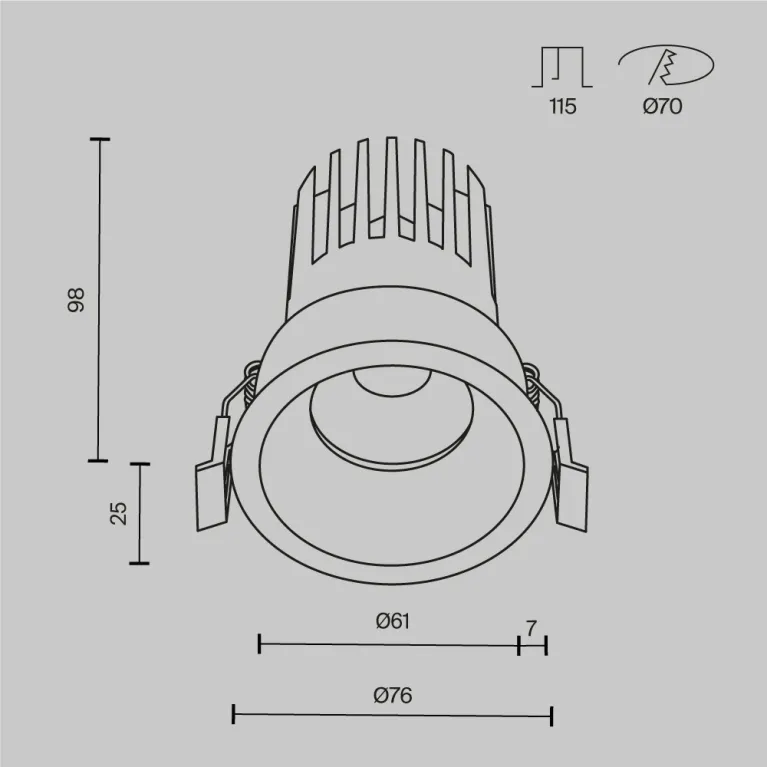 Встраиваемый светильник Maytoni Dip DL117-15W-2.7K-W в Нижнем Новгороде