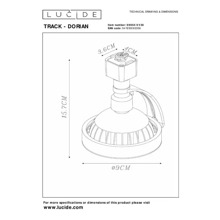Трековый светильник Lucide DORIAN 09954/01/30 в Нижнем Новгороде
