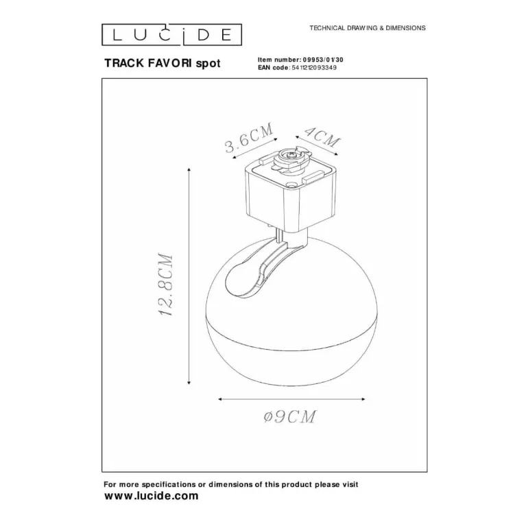 Трековый светильник Lucide FAVORI 09953/01/30 в Нижнем Новгороде
