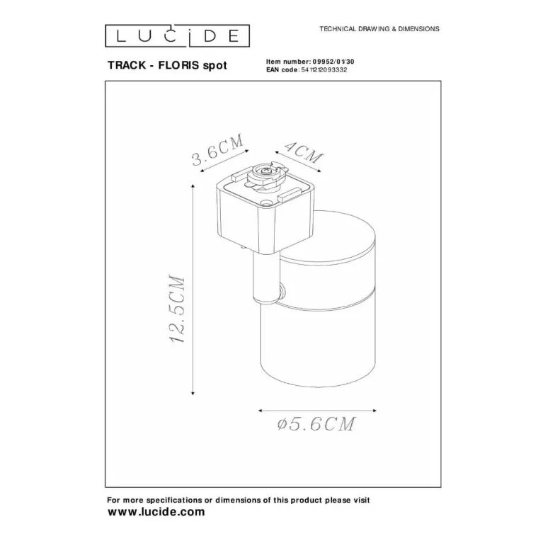Трековый светильник Lucide FLORIS 09952/01/30 в Нижнем Новгороде