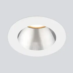 Встраиваемый светодиодный светильник Elektrostandard 25023/Led 7W 4200K WH/SL белый/серебро 46903891