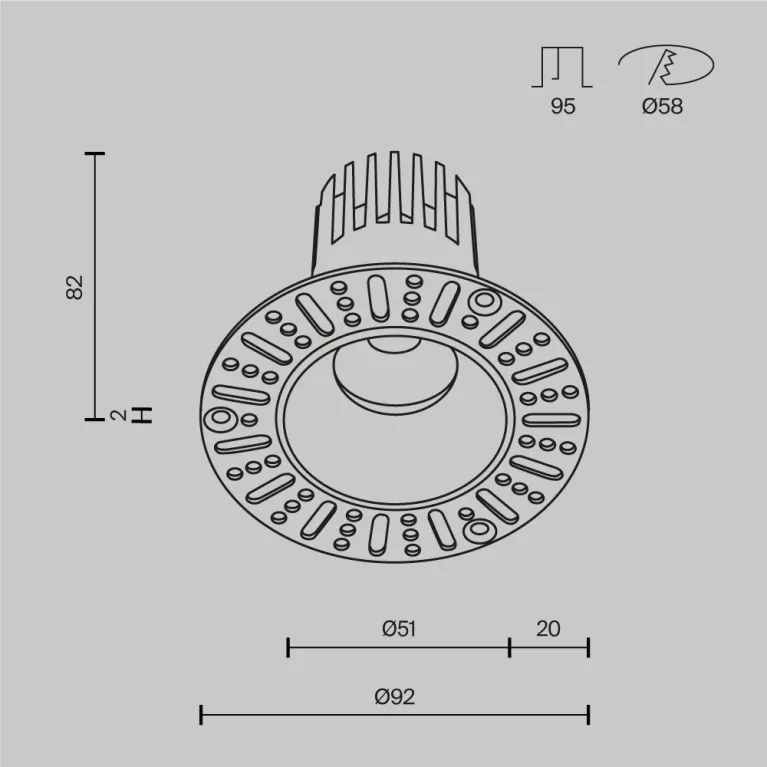 Встраиваемый светильник Maytoni Dip DL119-10W-2.7K-TRS-B в Нижнем Новгороде