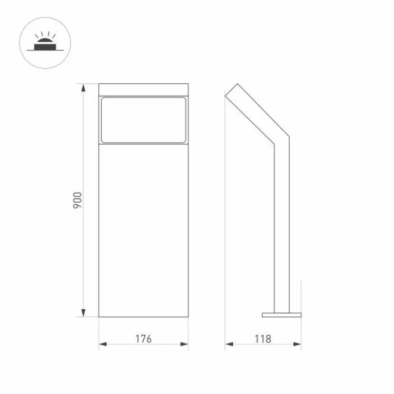 Уличный светодиодный светильник Arlight LGD-Ecran-Boll-H900-9W Warm3000 029992 в Нижнем Новгороде