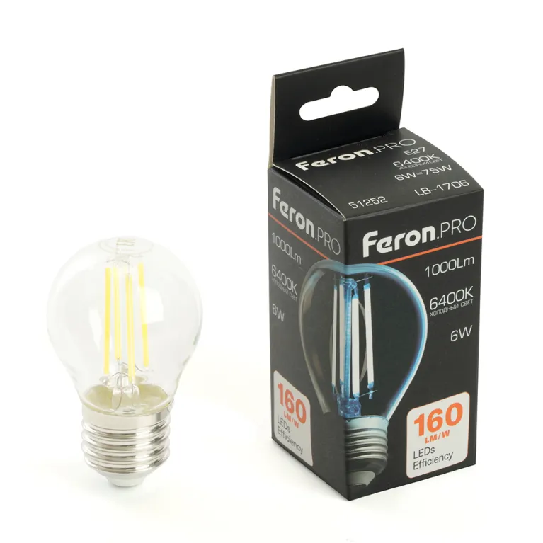 Светодиодная лампа Feron LB-1706 E27 6W 6400К 51252 в Нижнем Новгороде