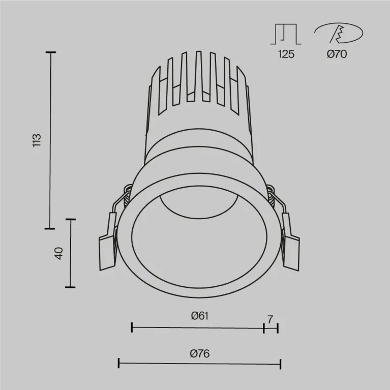 Встраиваемый светильник Maytoni Dip DL118-15W-4K-B в Нижнем Новгороде