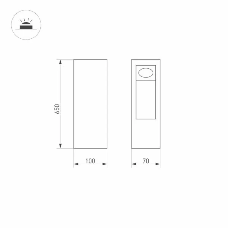 Уличный светодиодный светильник Arlight LGD-Mark-Boll-H650-7W Warm3000 029965 в Нижнем Новгороде