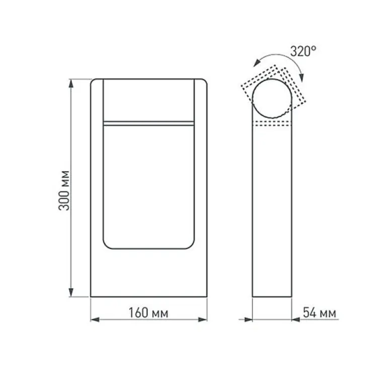 Уличный светодиодный светильник Arlight LGD-Path-Frame-Rotary-H300G-6W Warm3000 020397(1) в Нижнем Новгороде