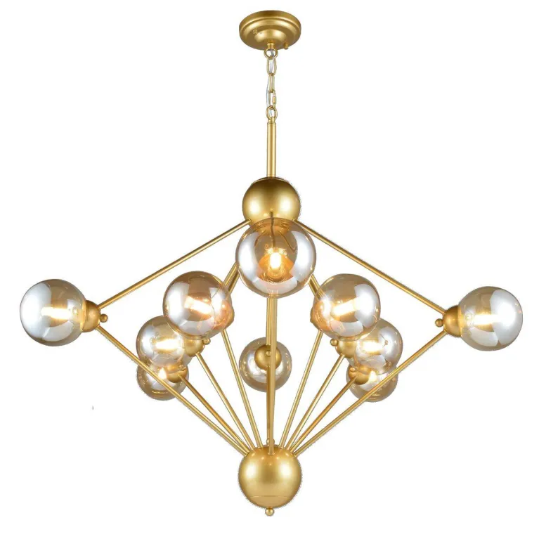 Подвесная люстра Natali Kovaltseva Stuttgart Stuttgart 91006/10C Gold в Нижнем Новгороде