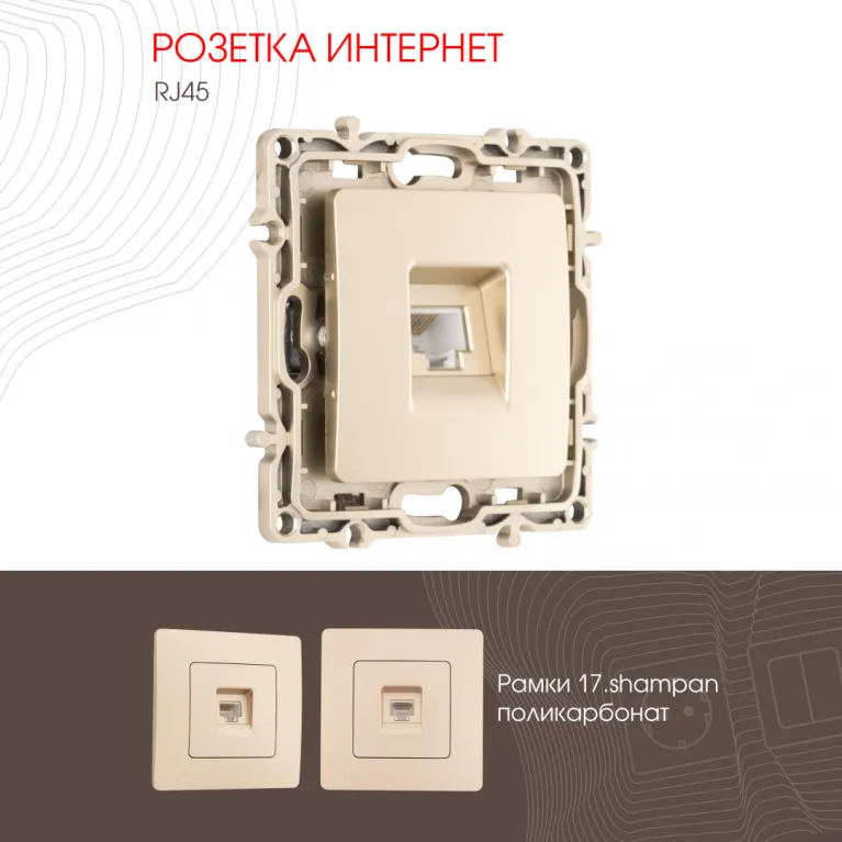 Розетка RJ45 Arte Milano 217.45-1.shampan в Нижнем Новгороде