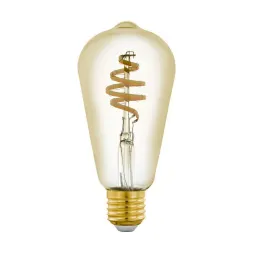 Лампа светодиодная филаментная диммируемая Eglo E27 5,5W 2200-6500K золотистая 12583