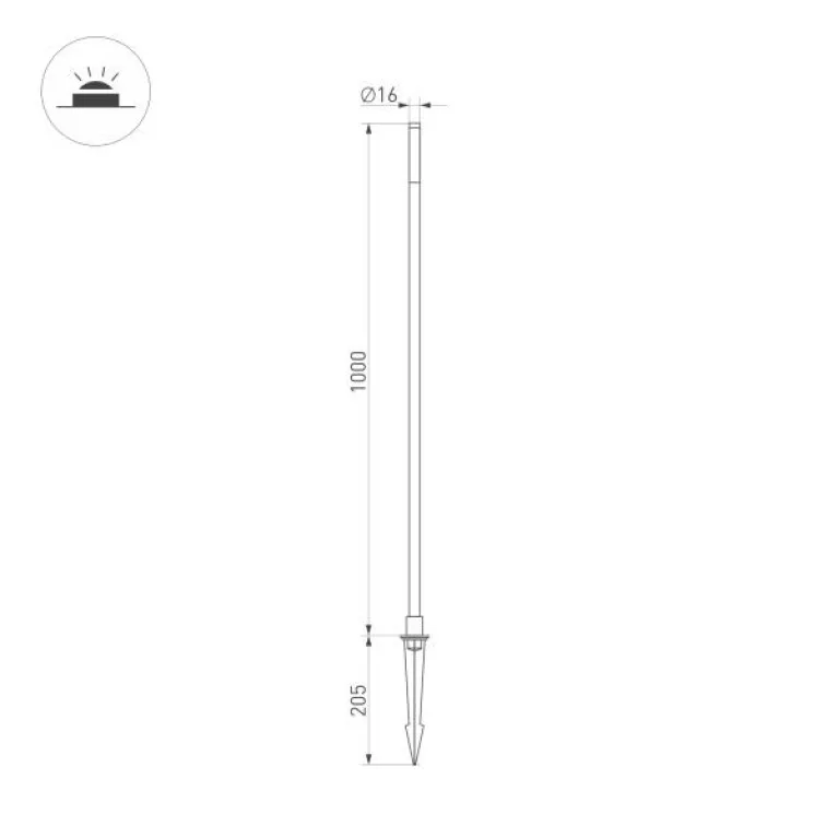 Ландшафтный светодиодный светильник Arlight KT-Canna-L1000-1W Warm3000 034163 в Нижнем Новгороде