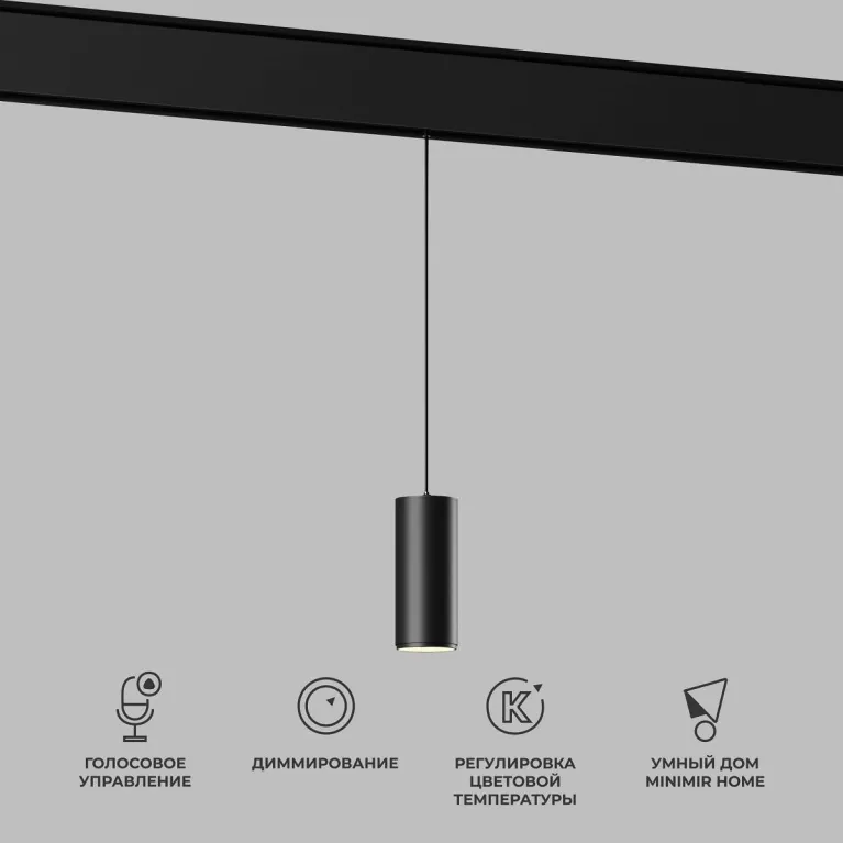 Подвесной трековый светодиодный светильник Elektrostandard Slim Magnetic Dim Amend 85072/01 черный a в Нижнем Новгороде