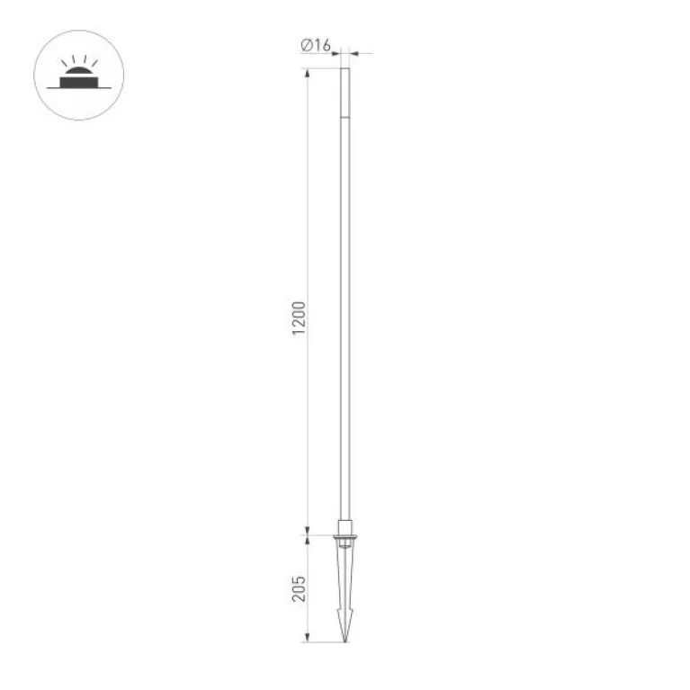 Ландшафтный светодиодный светильник Arlight KT-Canna-L1200-1W Warm3000 034164 в Нижнем Новгороде