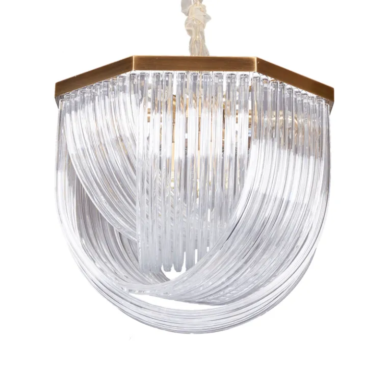 Подвесной светильник Delight Collection Murano Glass A001-554 L9 brass/clear в Нижнем Новгороде