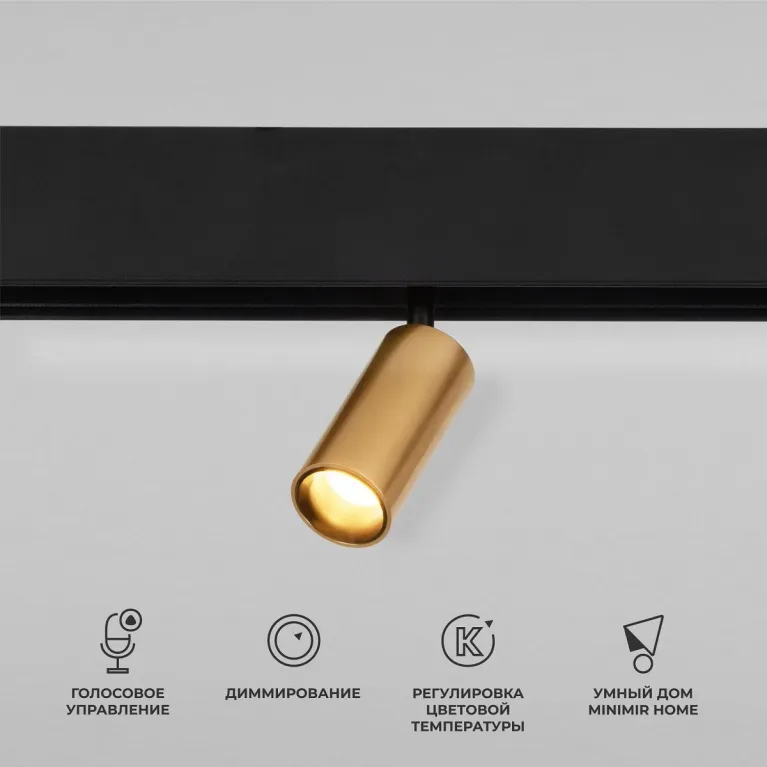 Трековый светодиодный светильник Elektrostandard Slim Magnetic Dim Cantors 85071/01 латунь a063531 в Нижнем Новгороде