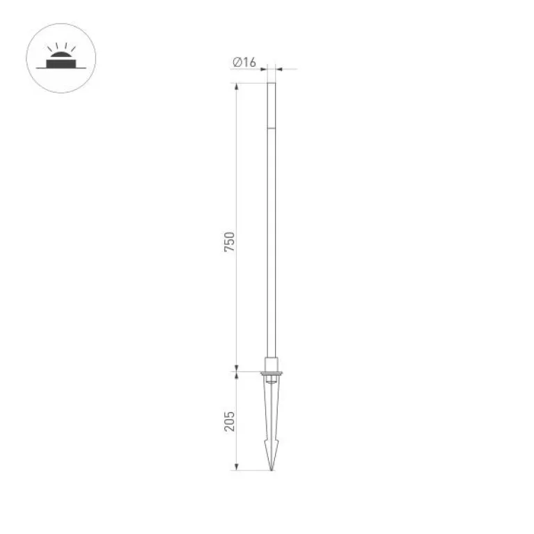 Ландшафтный светодиодный светильник Arlight KT-Canna-L750-1W Warm3000 034162 в Нижнем Новгороде