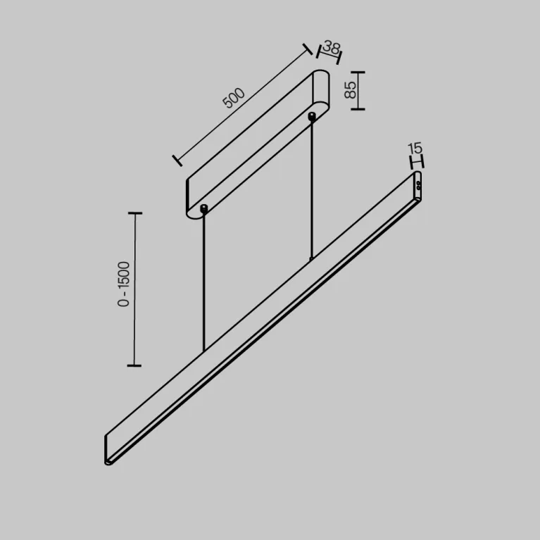 Линейный подвесной светильник Maytoni Ephoria P109PL-36W2.7-6K-B в Нижнем Новгороде