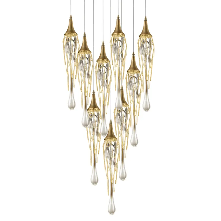 Подвесной светильник Delight Collection Goddess Tears P68009L-9G gold в Нижнем Новгороде