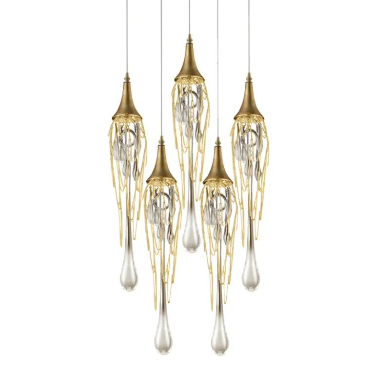 Подвесной светильник Delight Collection Goddess Tears P68009L-5/R gold в Нижнем Новгороде