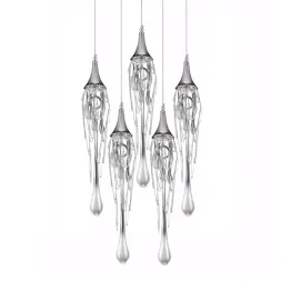 Подвесной светильник Delight Collection Goddess Tears P68009L-5/R chrome
