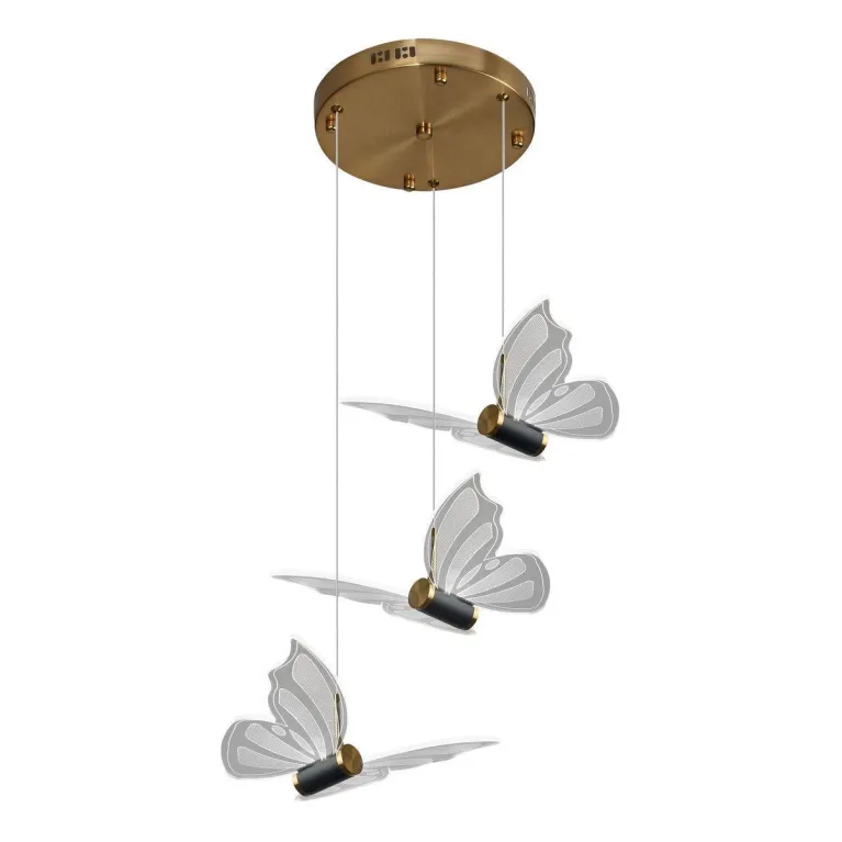 Подвесная светодиодная люстра Natali Kovaltseva Butterflies Led Lamps 81366 Gold в Нижнем Новгороде