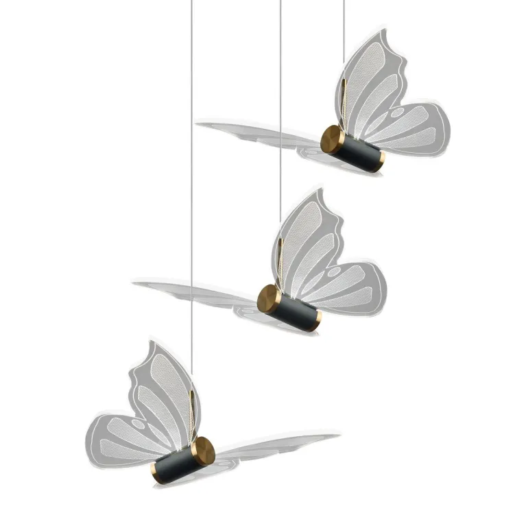 Подвесная светодиодная люстра Natali Kovaltseva Butterflies Led Lamps 81366 Gold в Нижнем Новгороде