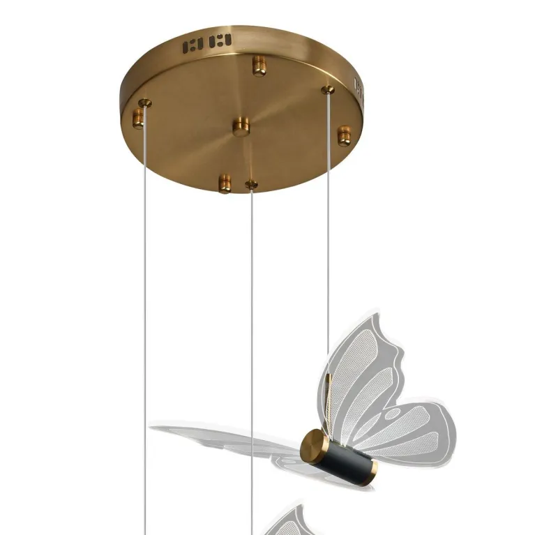 Подвесная светодиодная люстра Natali Kovaltseva Butterflies Led Lamps 81366 Gold в Нижнем Новгороде