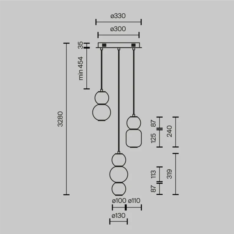 Подвесной светильник Maytoni Drop MOD273PL-L33CH3K в Нижнем Новгороде