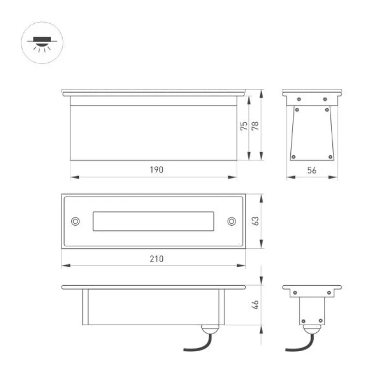 Ландшафтный светодиодный светильник Arlight LTD-Line-Tilt-S210-8W Day4000 034827 в Нижнем Новгороде