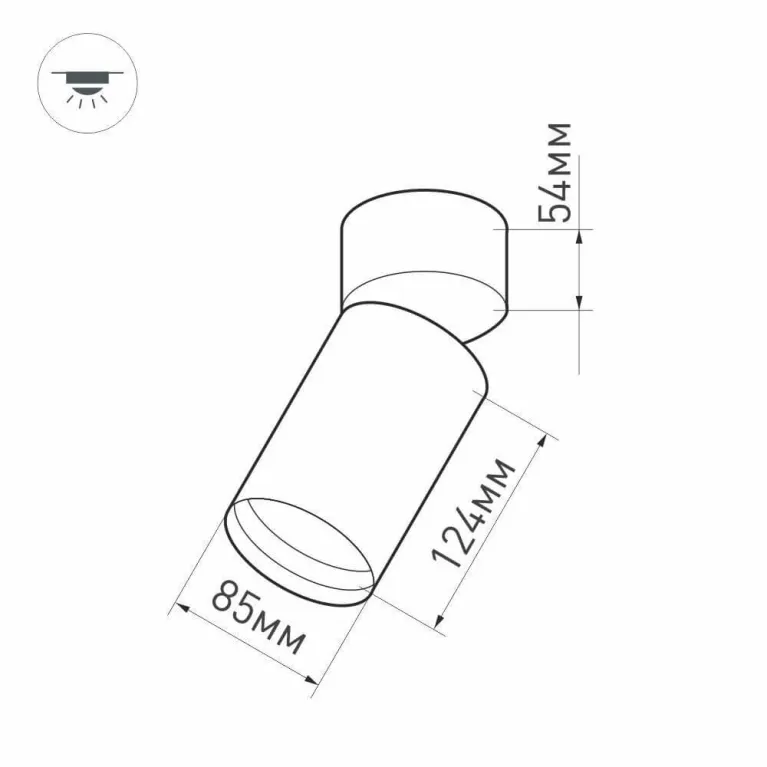 Потолочный светодиодный светильник Arlight SP-Polo-Surface-Flap-R85-15W Day4000 027543 в Нижнем Новгороде